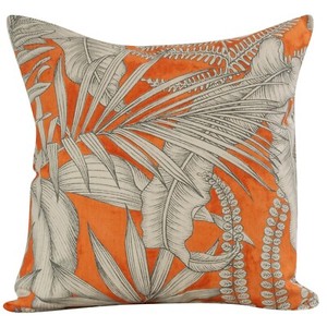 orange flower pillow