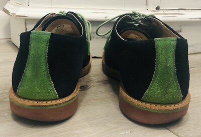 Walk-Over Suede Derby Oxford Shoe Navy Green Heritage Preppy Size 8.5 Deion Navy/Green Suede Derby Sneakers main image 3