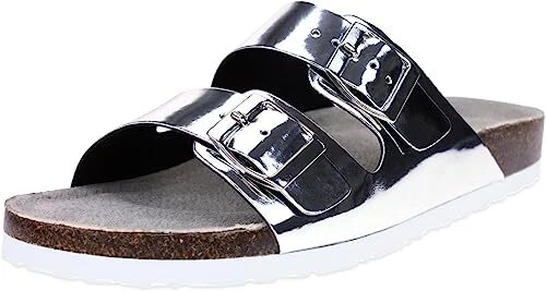 Skechers Women's Pinestock Sandals (Rosegold & Silver)