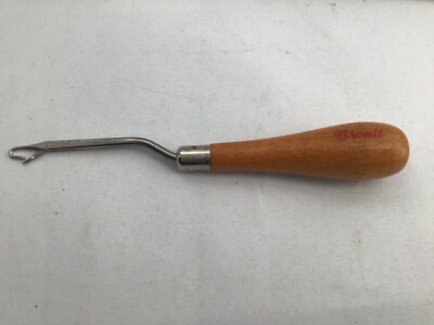 Vintage Cronit Holzgriff Riegel Haken Teppich Herstellung Werkzeug 15 cm lang