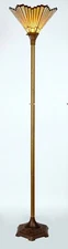 Tiffany Art Deco Style Uplighter Floor Lamp