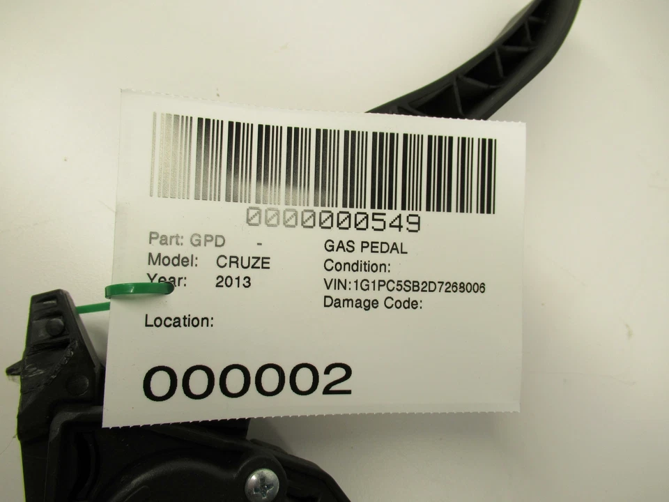 Chevrolet Cruze 2013 acelerador acelerador acelerador pedal conjunto OEM Foto 2 de 4