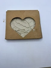 PAMPERED CHEF Clay Pie Cookie Mold #2911 Welcome Home Heart 1998 Family Heritage