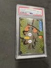Pokemon Nyarth (Meowth) Embossed Promo from Japanese Meiji in a PSA 8 !!