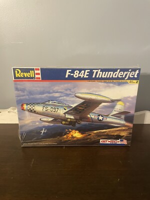 Vintage Revell F-84E Thunderjet Airplane Fighter Jet 1/48 NEW IN SEALED BOX.