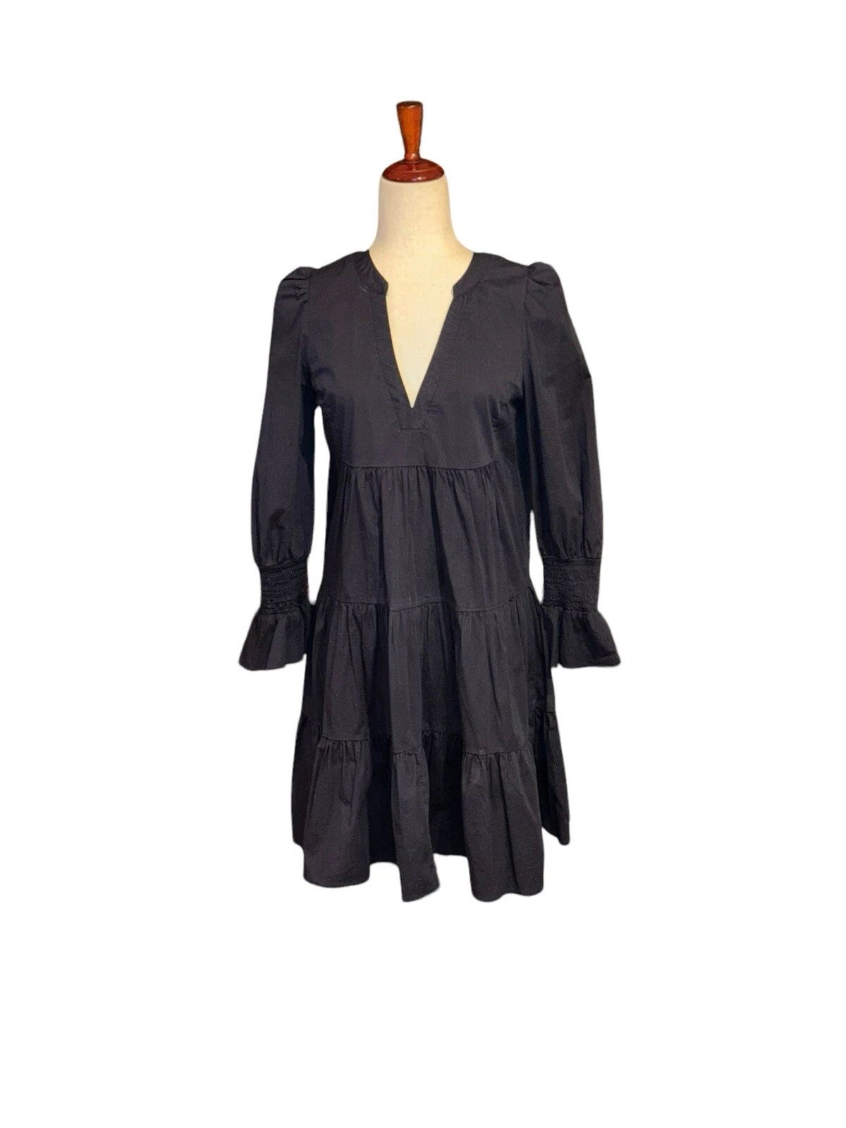 Pomander Place Tuckernuck Kenzo Popeline Scollo a V Manica Lunga Mini Abito Donna S