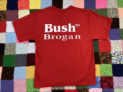 Vintage Shirt JEB BUSH Governor 2002 Florida Politics Republican RNC Large Red