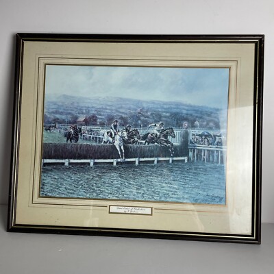 Vintage gerahmte Wüstenorchidee in Cheltenham J. Graham 1989