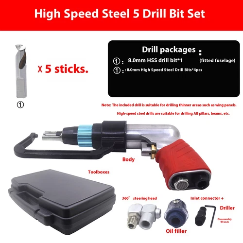Pneumatic Spot Welding Drill Gun Automotive SheetMetal Welding SpotDrill Machine - Bild 12 von 12