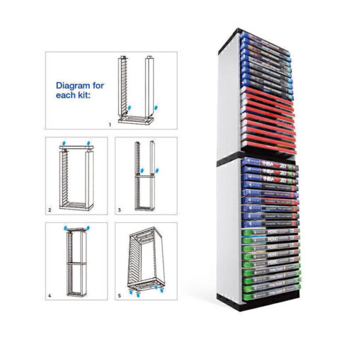 12/36 Game CD Discs Storage Rack Double Layer For PS4/PS5/ONE/Nintendo Switch