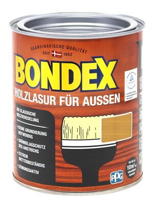 Bondex Holzlasur für Aussen eiche hell 0,75L Holzschutz Lasur