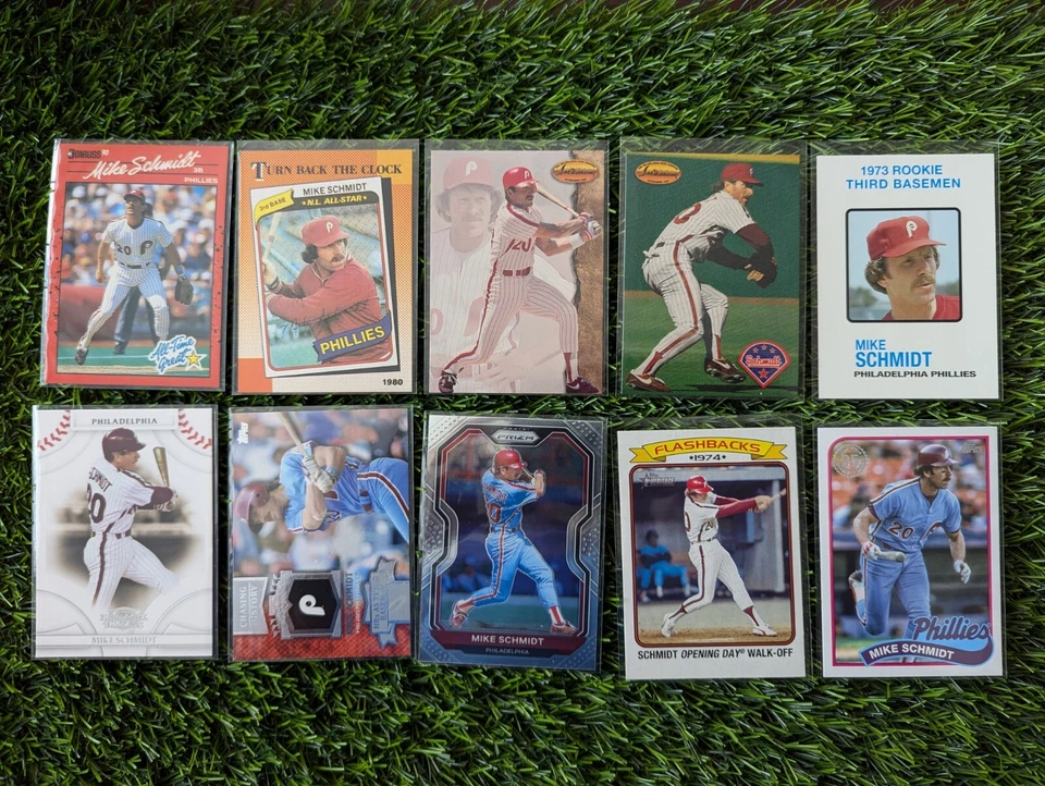Mike Schmidt Lote (20) - 1981-2024 Donruss, Fleer, Panini, Ted Williams & Topps Foto 3 de 4