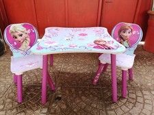 TAVOLO CON DUE SEDIE IN LEGNO FROZEN2