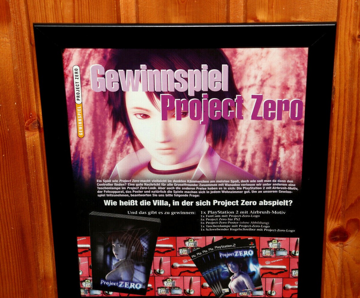 Fatal Frame / Project Zero Rare Small Poster / Vintage Ad Page