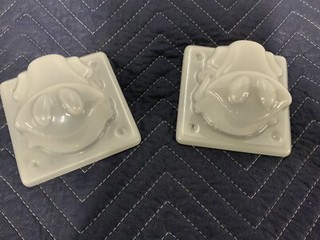 Pair Of 2 Frog Buttons From Ice games Frogger Arcade Game