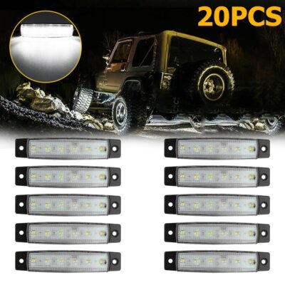 20 Pure LED Pods Rock Underbody Wheel Lights For Jeep Offroad Truck UTV ATV Boat