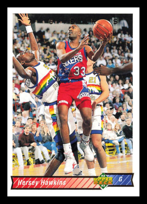 Hersey Hawkins #187 1992-93 Upper Deck Philadelphia 76ers | eBay
