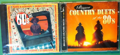 2x  COUNTRY MUSIC  Brand New CDs Super Hits of the 60's and 80's Country Duets