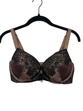 Parisa Womens Brown  Black Lace Push Up Bra 32DDD 6267