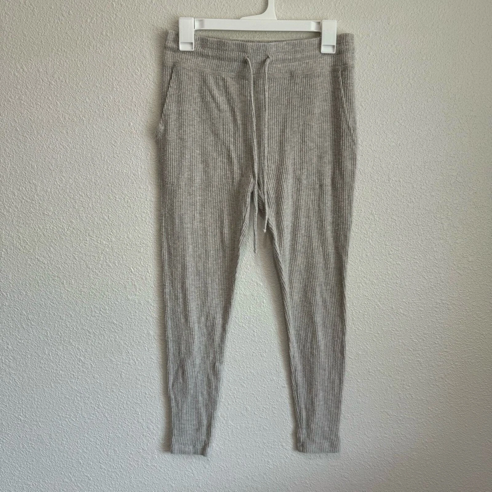 beyond-yoga light ribbed pull on drawstring loungewear pants