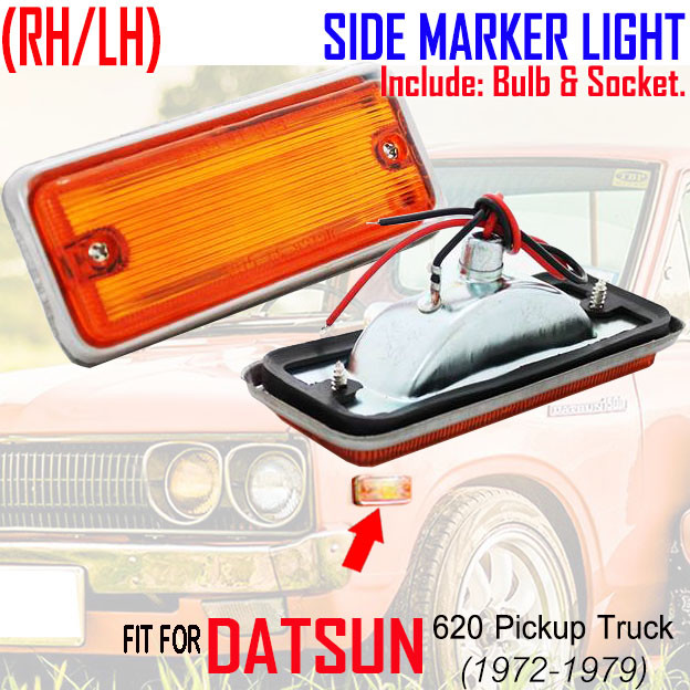 DATSUN 620 SIDE MARKER LIGHT INDICATOR FRONT LAMP TURN SIAGNAL AMBER