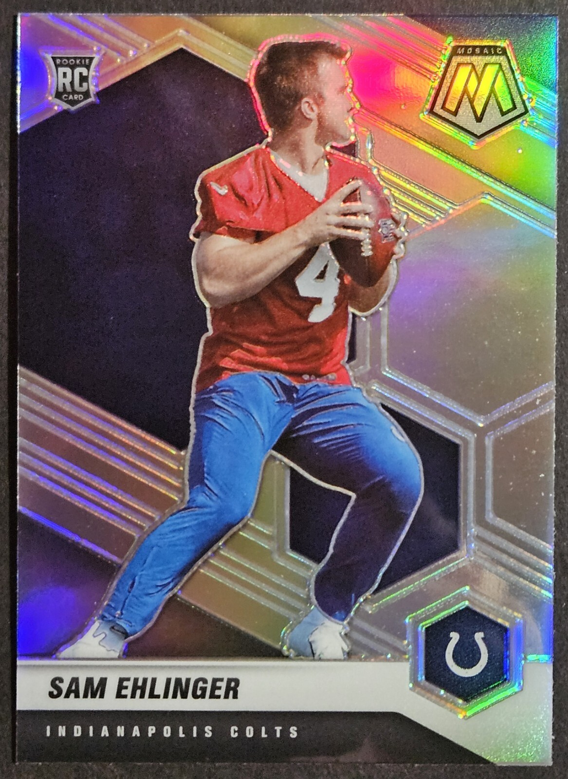 2021 Panini Mosaic Silver Prizm #372 Sam Ehlinger Rookie RC Colts