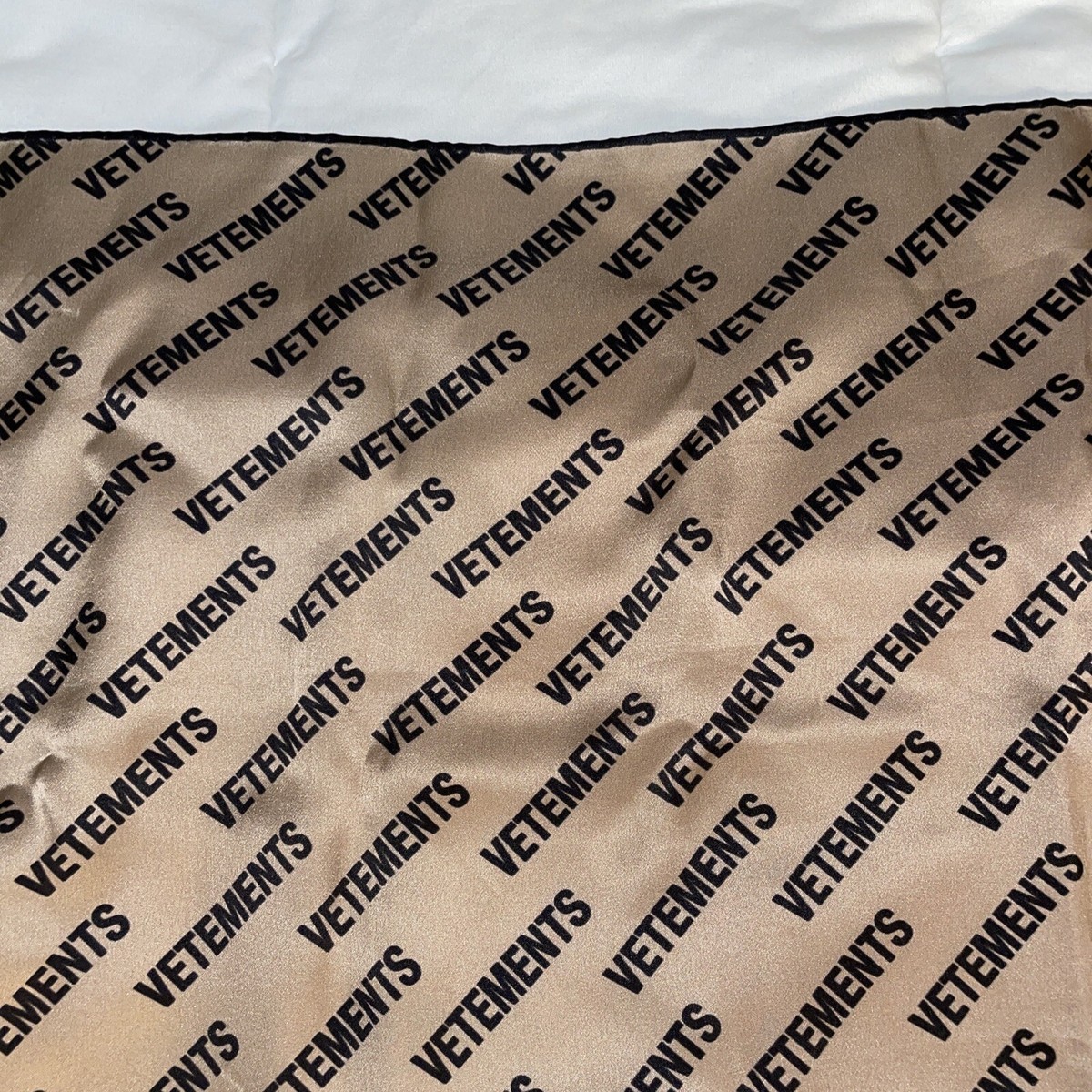 Vetements Beige Monogram Silk Scarf FW 18 Very rare. | eBay Vetements Beige Monogram Silk Scarf FW 18 Very rare. | eBay