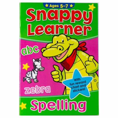 ALLIGATOR Snappy Lerner Spelling Book - Children Educational Book for Kids aged 5-7