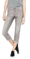 DKNY Jeans Women's Soho Skinny Rolled Crop Jean Grey