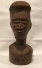Hand Carved Wood African Man Bust Head Statue 10.5” * Tribal ? Bebop Jazz ?