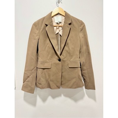 3.1 Phillip Lim Camel Tailored Single Button Blazer 100% Cotton Size 2