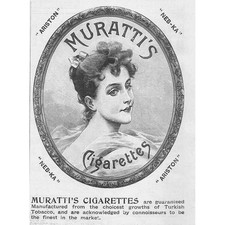 Murattis Zigaretten Viktorianische Werbung 1895