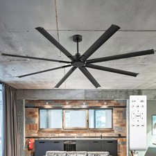 84-inch industrial ceiling fan, 6-speed garage ceiling fan with remote contro...