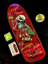 TEAM SIGNED Rodney Mullen Tony Hawk Bones Brigade Experience Skateboard Deck COA