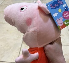Peluche pupazzo mano Peppa Pig nuovo con etichetta cesto pasquale peluche