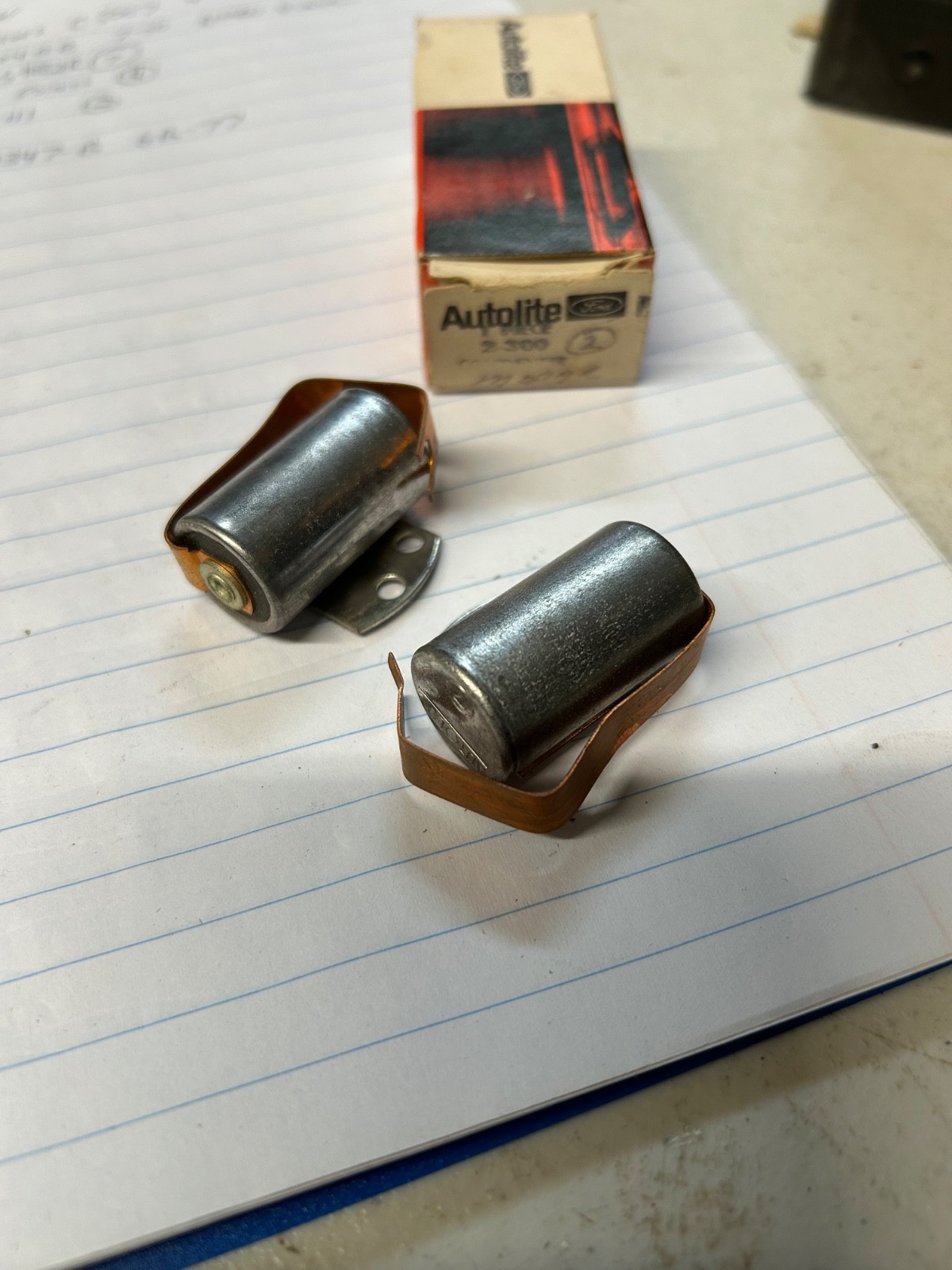 Dodge 170-225 slant 6 AUTOLITE# 2-300 DISTRIBUTOR/IGNITION CONDENSERS USA MADE