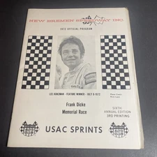 Automotive Racing History: New Bremen Speedway 1972 USAC Sprints / FKY