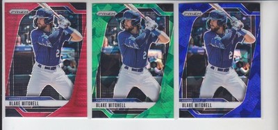 3 2025 Prizm BLAKE MITCHELL Blue Cracked Ice, Green, Red Pulsar /399 Royals #64