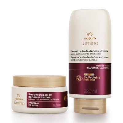 Natura - Lumina - Quimicamente Danificados - Kit de Tratamento Mascara e Primer