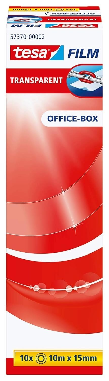 Tesafilm Transparent Self Adhesive Tape 10mx15mm Strong Adhesion 10 Pieces New