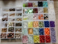 Lot Bead Soup Bulk Mixed Craft Jewelry Beading Organizing Container