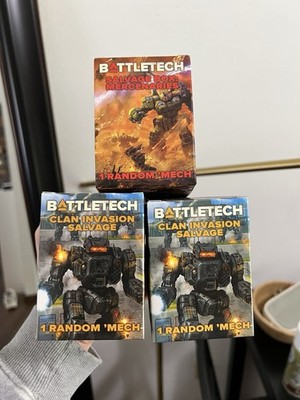 Catalyst Game Labs Battletech Clan Invasion & Mercenary Salvage Box Lot 3 Total