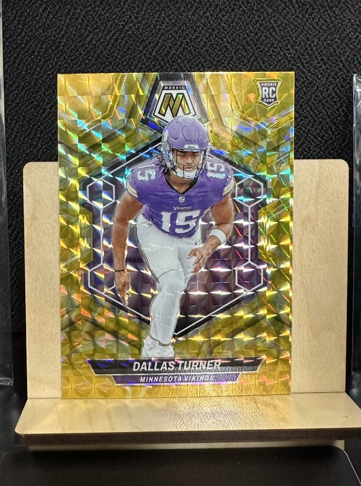 2024 Panini Mosaic Dallas Turner #317 Yellow Reactive (RC) Minnesota Vikings