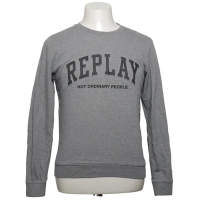 Replay, Sweatshirt, Größe: S, Grau, Baumwolle, Print, Sweat, Herren #9fX