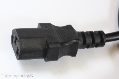 10 x 3 Pin 1.8m UK Black Mains Cable IEC 320 C13 For Televisions, Computers etc - Afbeelding 8 van 12