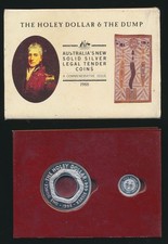 Australia: 1988 Holey Dollar & Dump 1.25oz .999 Silver Proof. Scarce.