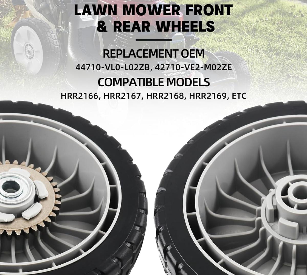 2 Front Wheel Assembly for Honda Harmony HRR216 HRS216 HRT216 Walk