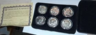 🔥1964-1969 KENNEDY BU LOT OF 6 SILVER HALF DOLLARS  SET W/COA