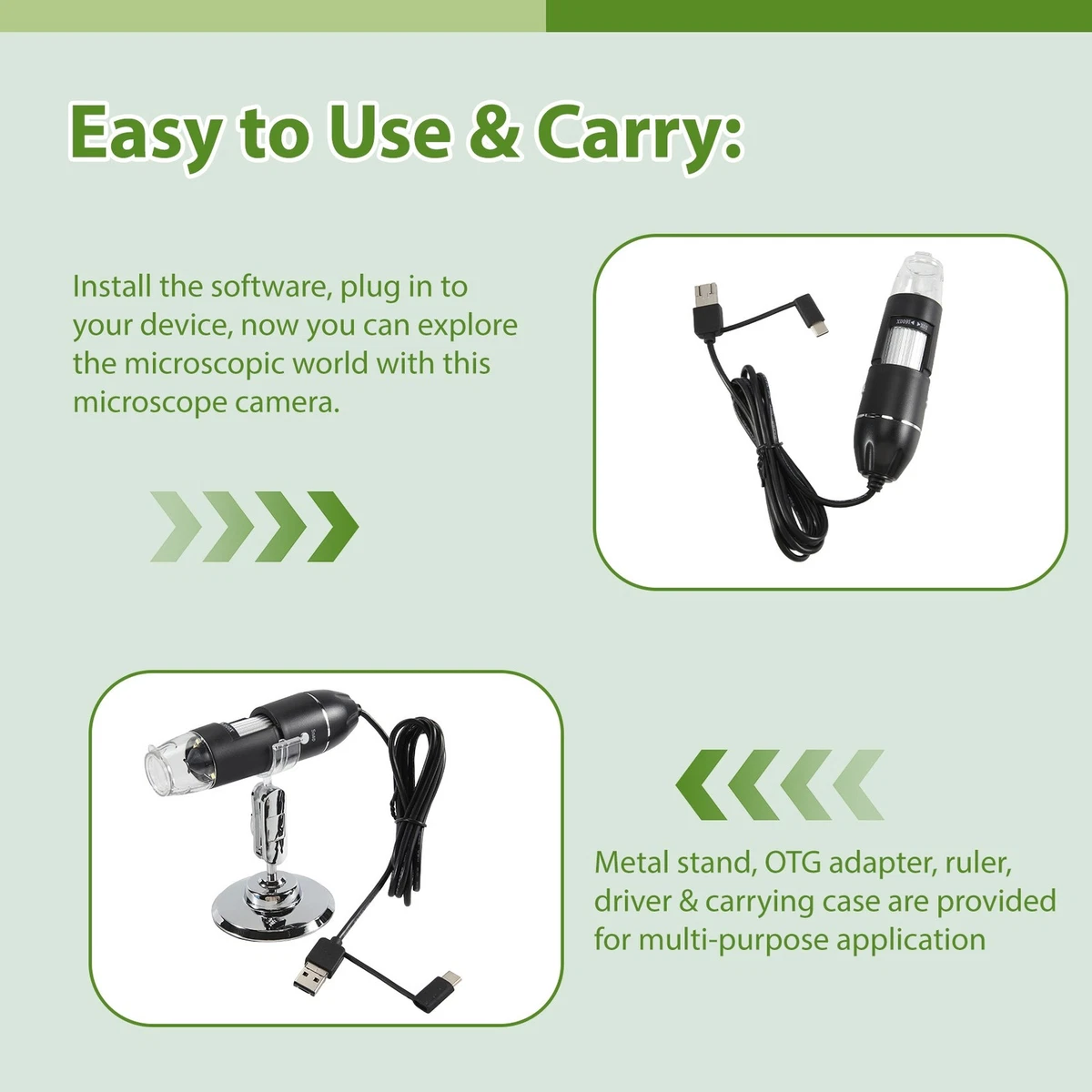 1600X Digital Microscope Camera 3In1 USB Portable Elec Microscope for5635