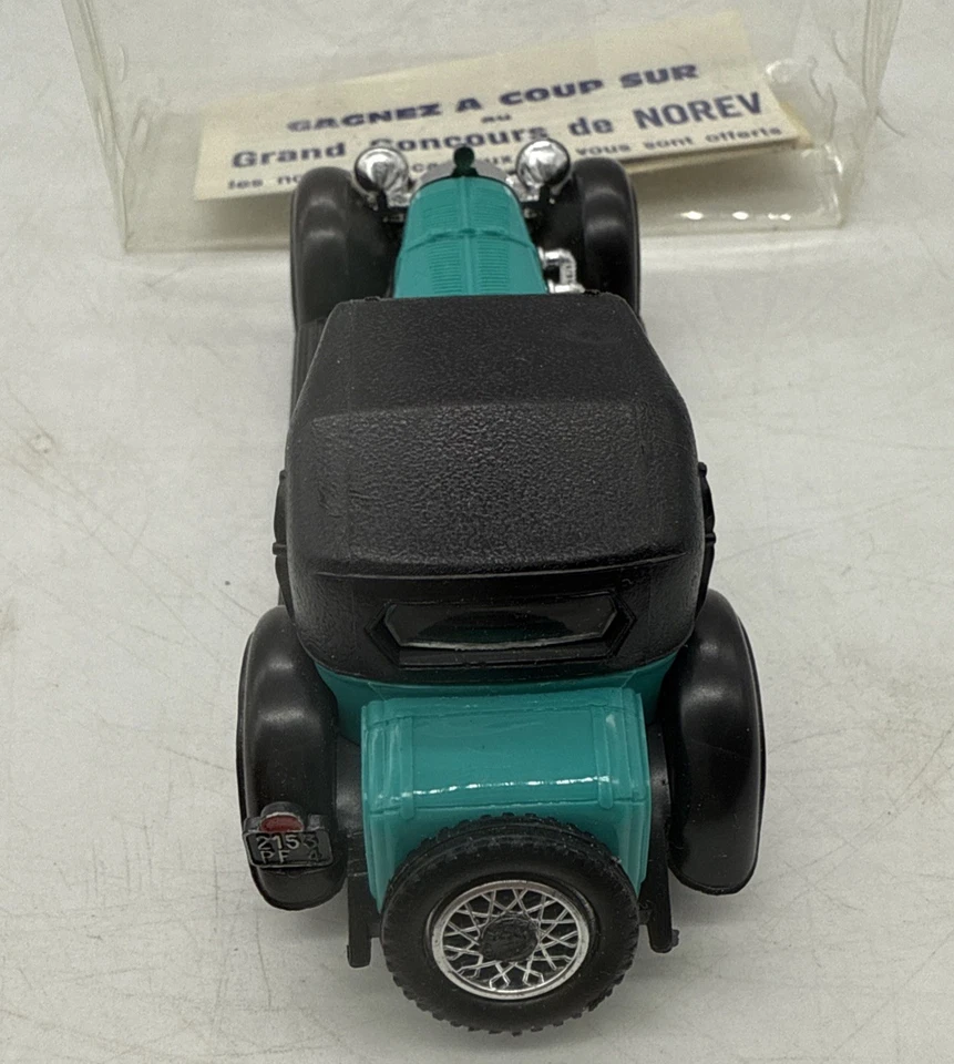 Modelo de plástico Norev vintage #150 Mercedes Benz SSK 1928 escala 1/43 casi nuevo Foto 4 de 4